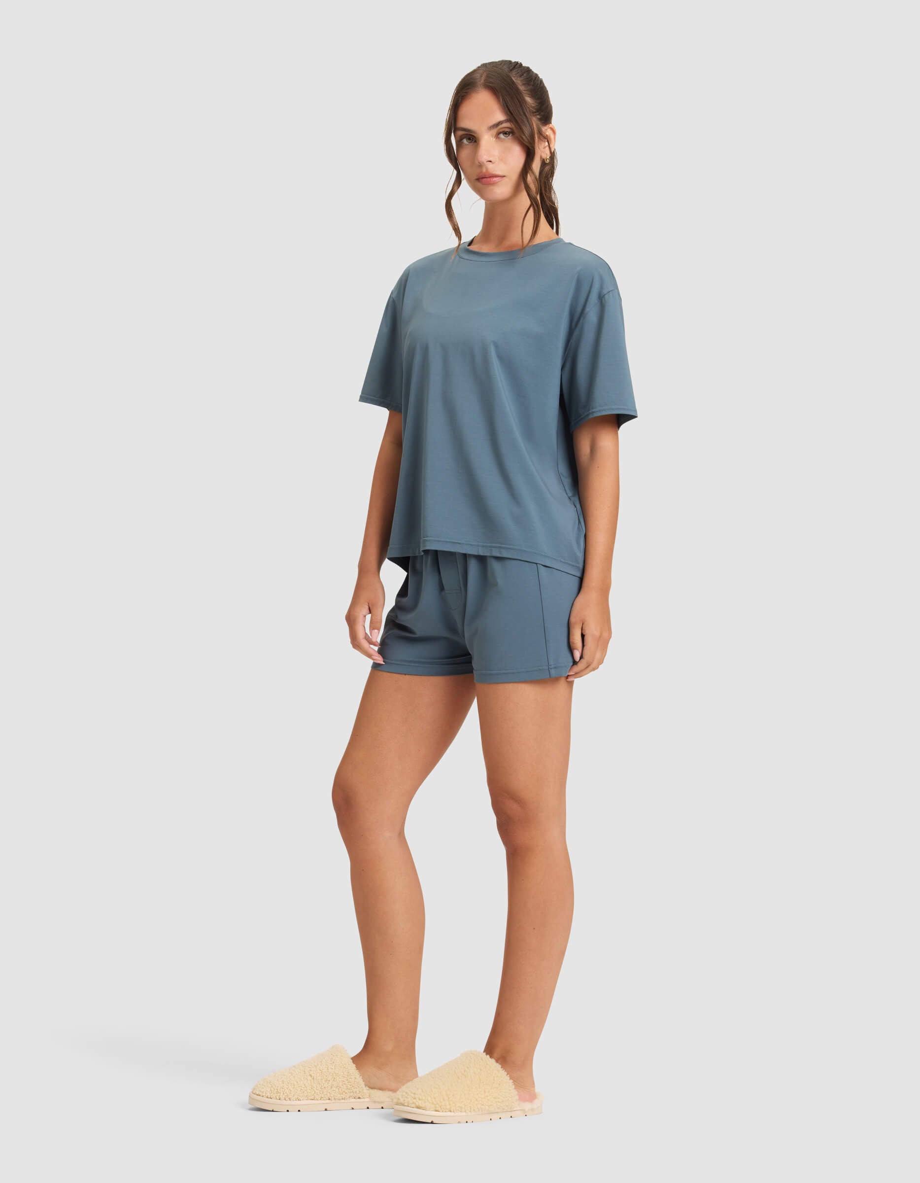 Alternative view of Women's First Layer Pajama Short Sleeve Tee & Boxer Short Set