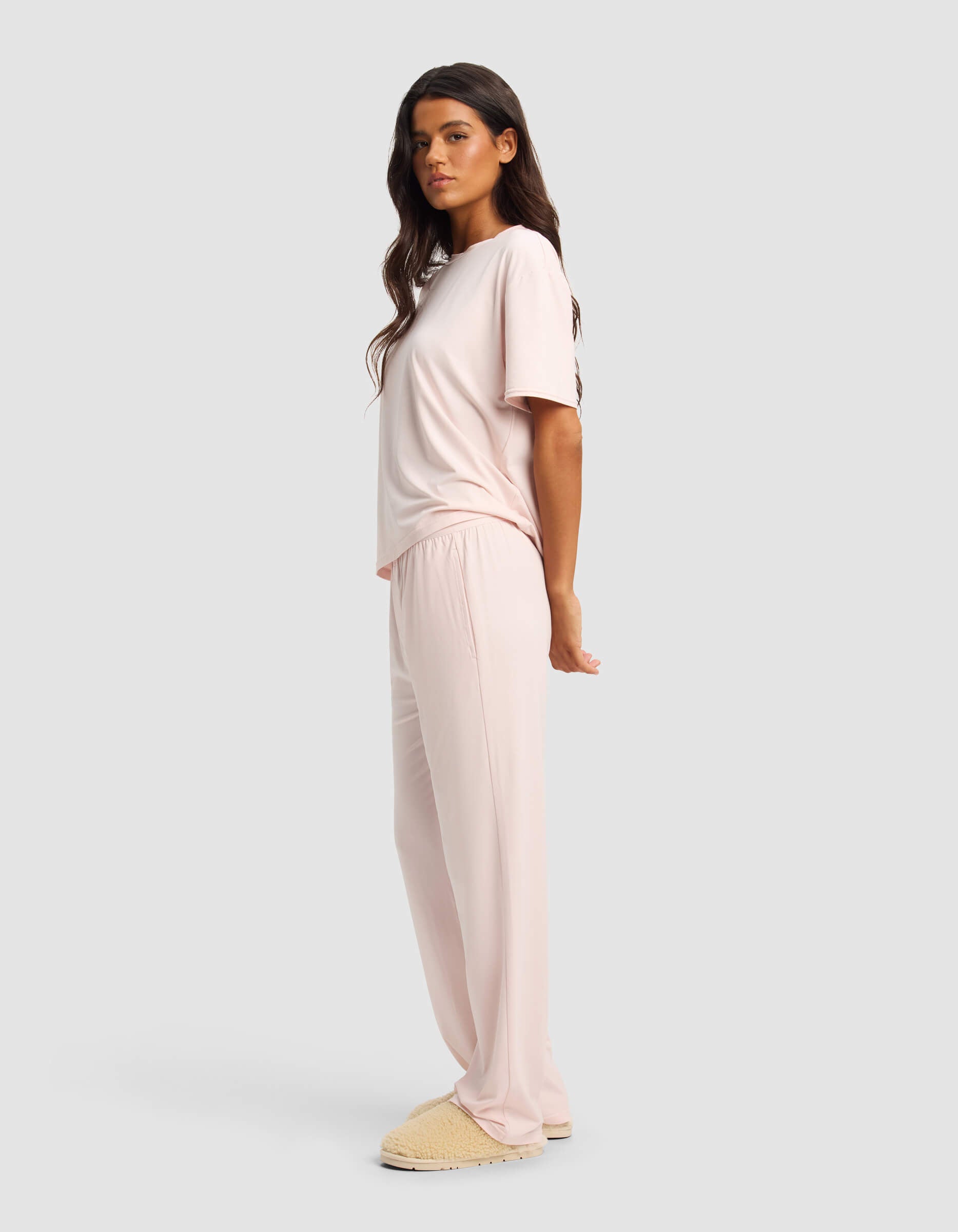 Alternative view of Women's First Layer Pajama Short Sleeve Tee & Pant Set
