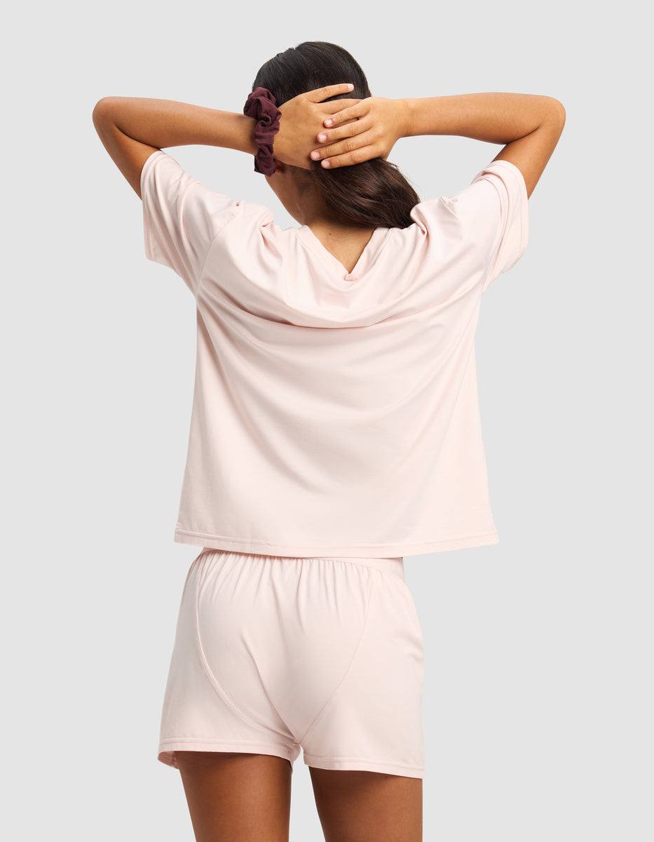 Women's First Layer Pajama Short Sleeve Tee & Boxer Short Set - Image 33