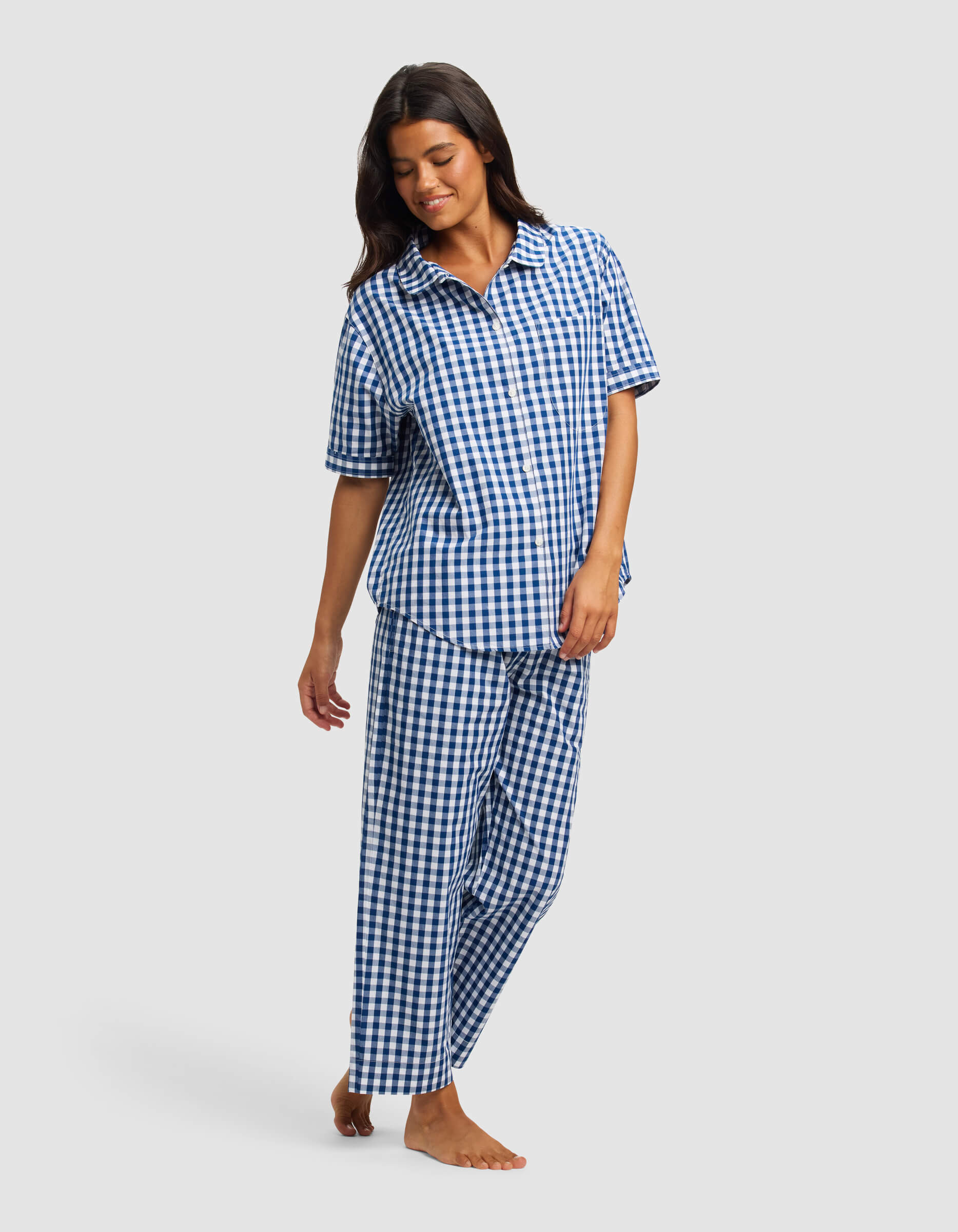 Women's Sutton Short Sleeve & Cropped Pajama Pant Set - Image 12