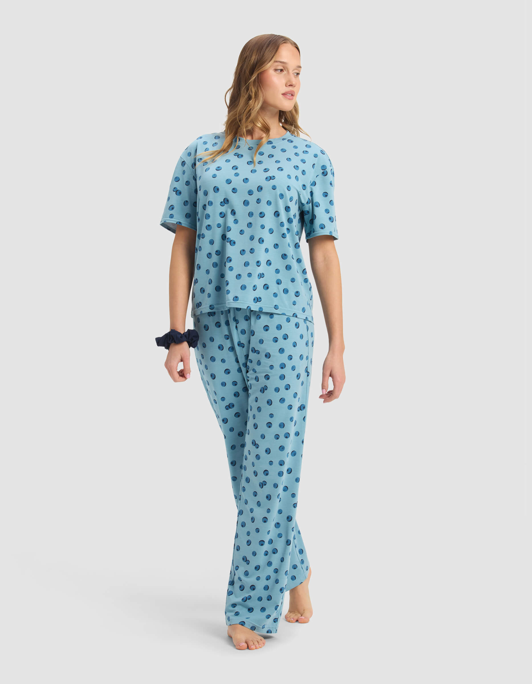 Women's First Layer Pajama Short Sleeve Tee & Pant Set - Image 38
