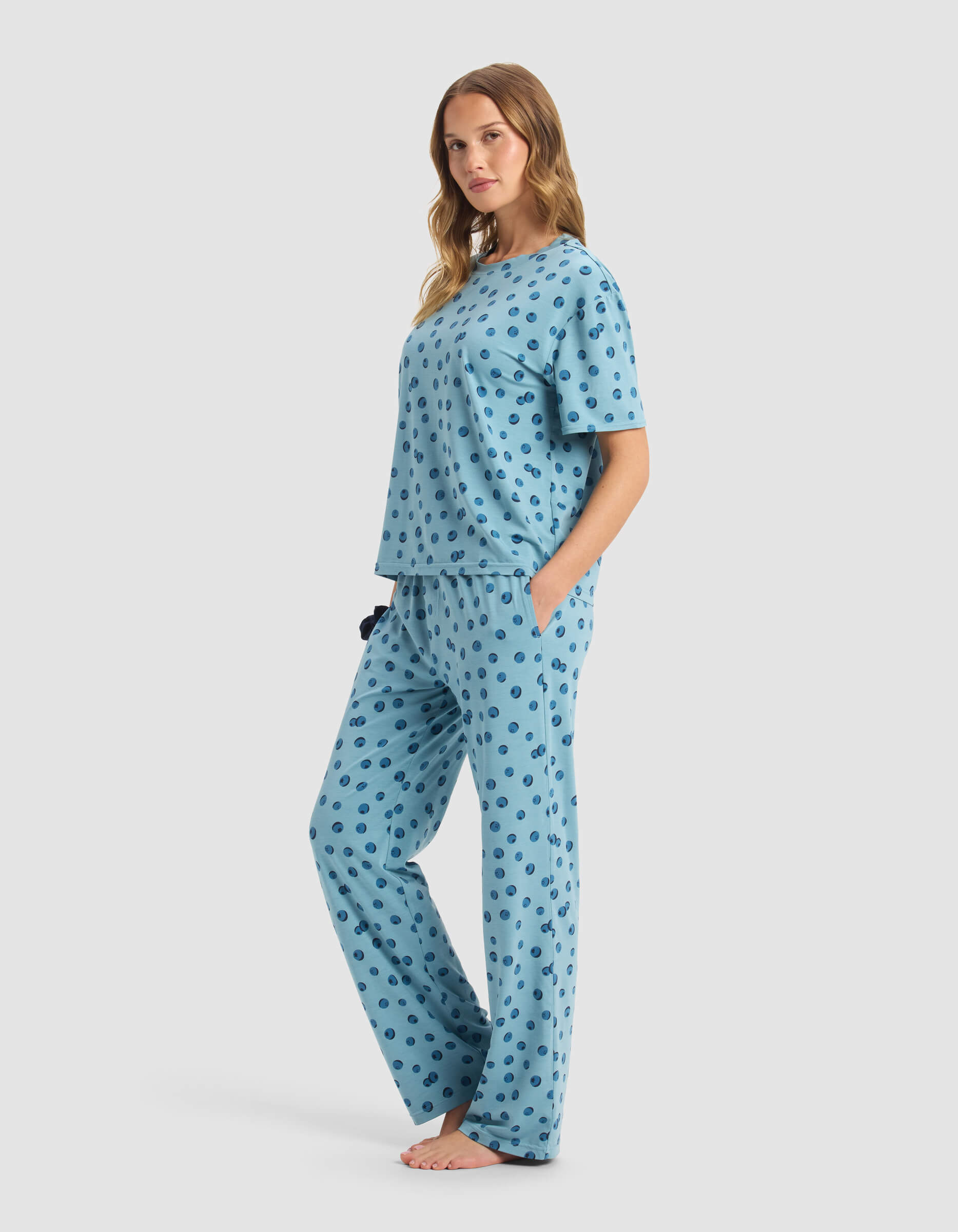 Women's First Layer Pajama Short Sleeve Tee & Pant Set - Image 39
