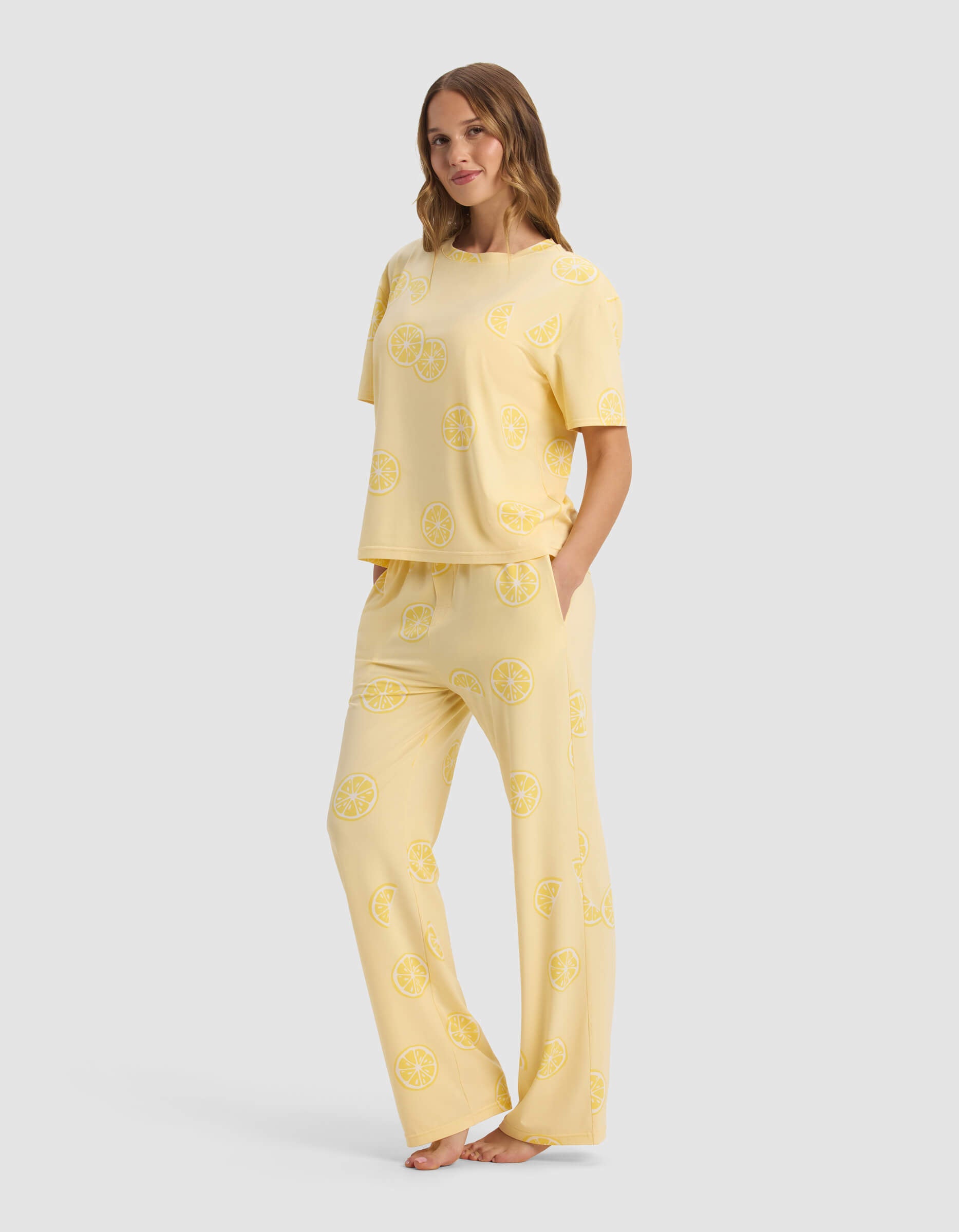 Women's First Layer Pajama Short Sleeve Tee & Pant Set - Image 8