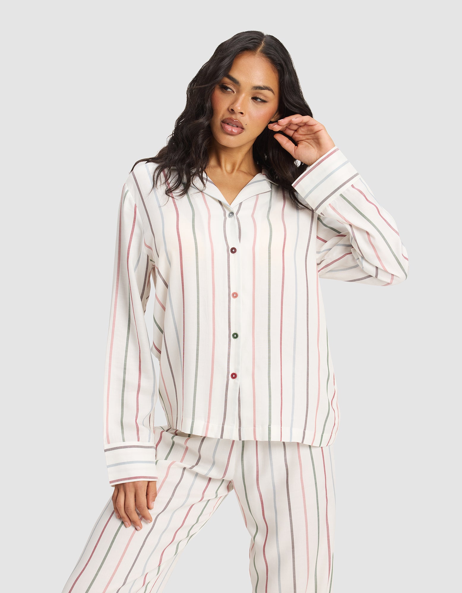 Women's Soft Woven Long Sleeve Pajama Top - Last Chance - Image 3