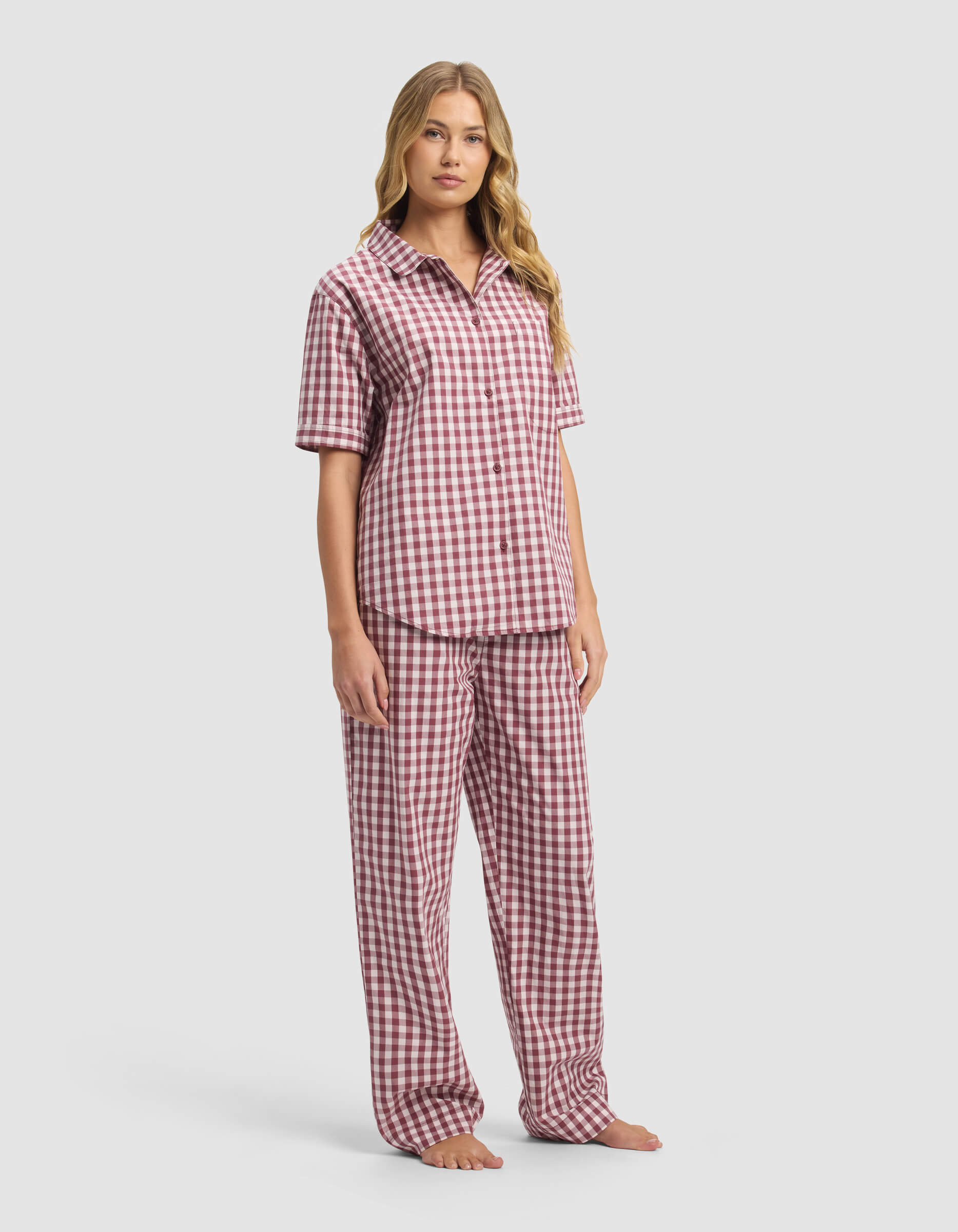 Women's Sutton Short Sleeve & Pant Pajama Set - Image 3